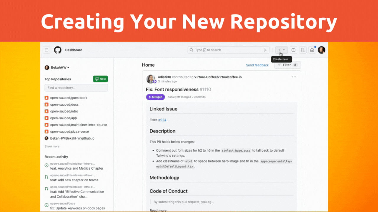 setting up a repo